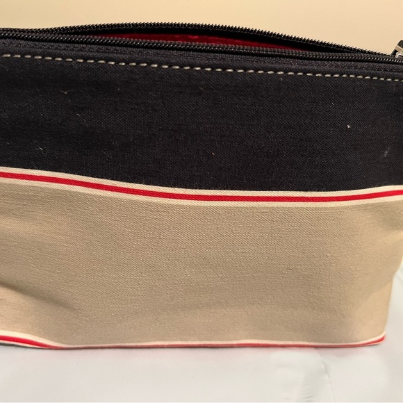 Kate Spade Black and Tan Makeup Pouch with Red Interior - Picture 1 of 5